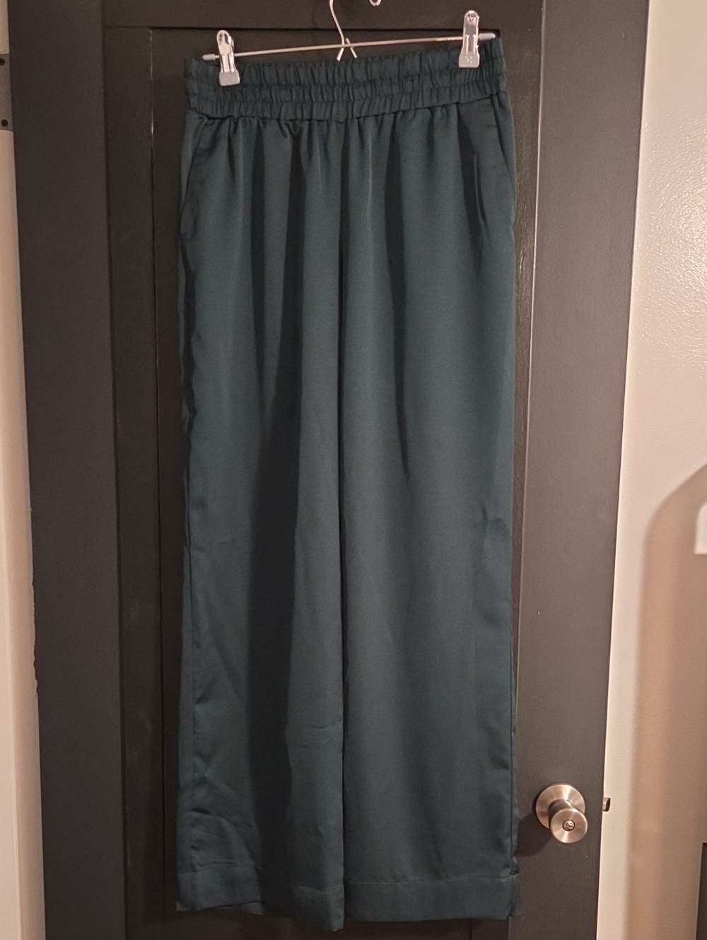 A New Day Dark Green Satin Pants